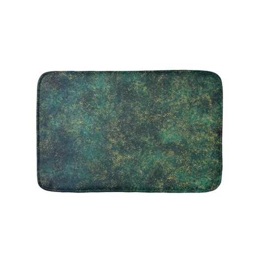 Tapis De Bain Aquarelle verte, de bleu et d'or (Devant)