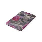 Tapis De Bain Aquarelle violette Floral gothique (Angle)