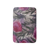 Tapis De Bain Aquarelle violette Floral gothique (Devant (Vertical))