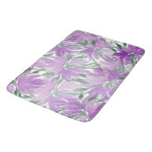 Tapis De Bain Aquarelle violette Lavander Élégante Florale (Angle)