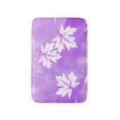 Tapis De Bain Aquarelle violette moderne et feuille d'érable bla (Devant (Vertical))
