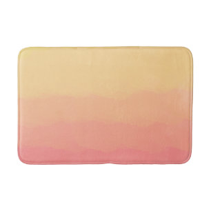 Tapis De Bain aquarelles de corail oranges de coucher du soleil