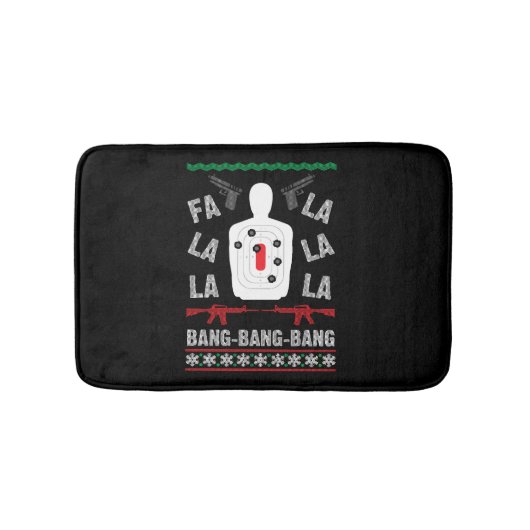 Tapis De Bain AR15 Gun Point Vilain Sweater de Noël Cadeau cadea (Devant)