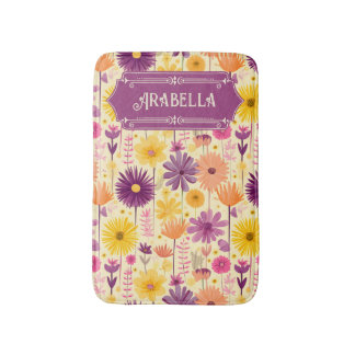 Tapis De Bain Arabella en cascade moderne modèle floral