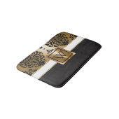 Tapis De Bain Arabes noirs et d'or (Angle)