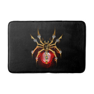 Tapis De Bain Araignée en vapeur noire