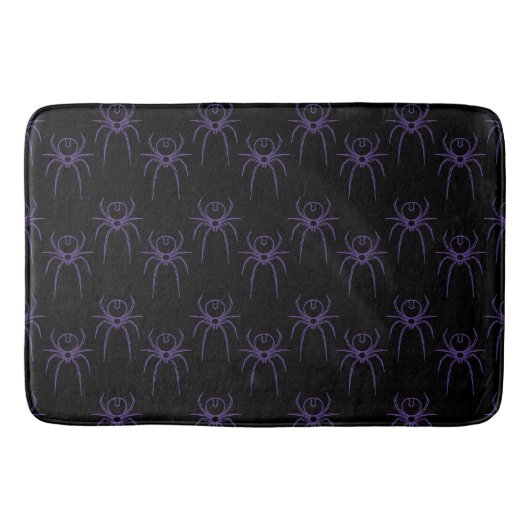 Tapis De Bain Araignée en violet et noir (Devant)