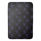 Tapis De Bain Araignée en violet et noir (devant Vertical)