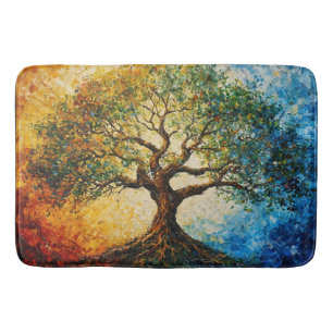 Tapis De Bain Arbre de connaissances - Peinture à l'huile