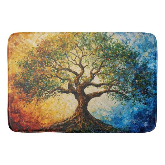 Tapis De Bain Arbre de connaissances - Peinture à l'huile (Devant)