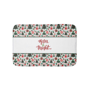 Tapis De Bain Arbre de Noël, cadeaux, sucre de canne