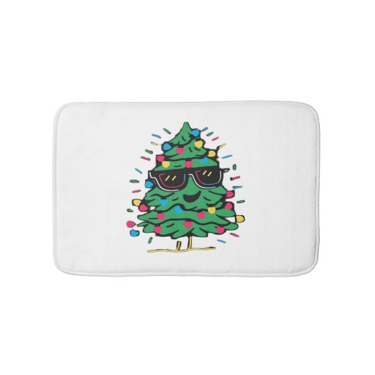 Tapis De Bain Arbre de Noël Classique Cool (Devant)
