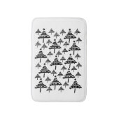 Tapis De Bain Arbre de Noël noir et blanc élégant (Devant (Vertical))