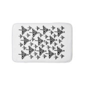 Tapis De Bain Arbre de Noël noir et blanc élégant (Devant)