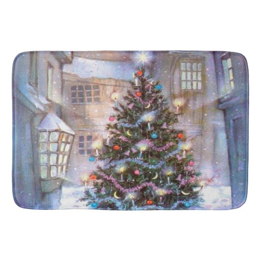 Tapis De Bain Arbre de Noël Vintage (Devant)