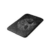 Tapis De Bain Arbre de vie en noir et blanc (Angle)