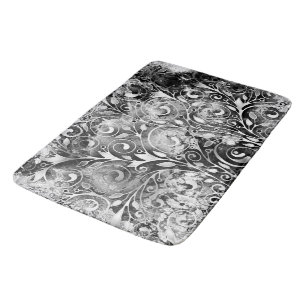 Tapis De Bain Arbre De Vie - Spirales Feuille Grunge Style 1
