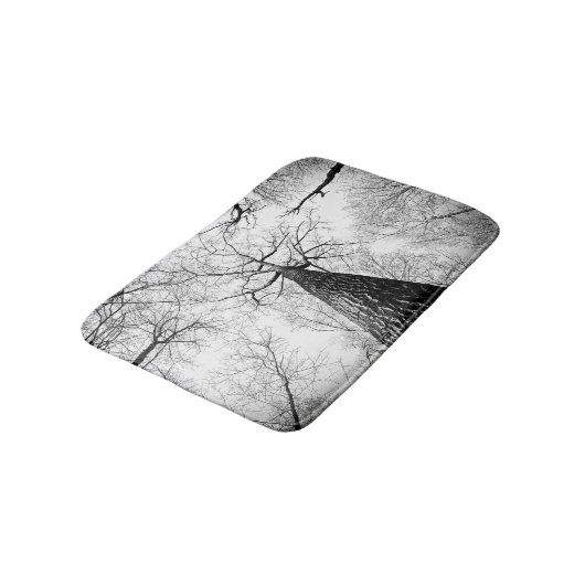 Tapis De Bain Arbre en noir et blanc (Angle)