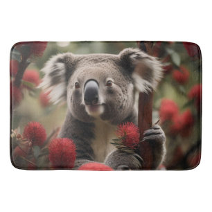 Tapis De Bain Arbre Rouge Banksia Avec Ours Koala,
