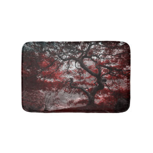Tapis De Bain Arbre rouge en fleurs de cerisiers