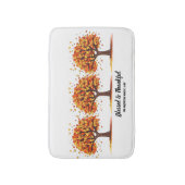 Tapis De Bain Arbres d'automne dorés Joyeux Thanksgiving (Devant (Vertical))
