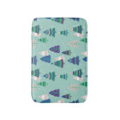 Tapis De Bain Arbres de Noël, arrière - plan bleu (Devant (Vertical))