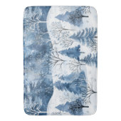 Tapis De Bain Arbres de Noël Blue White Mountain (devant Vertical)