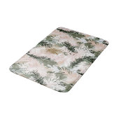 Tapis De Bain Arbres de Noël verts roses Abstraits (Angle)