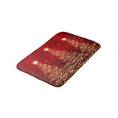Tapis De Bain Arbres de scintillement de Noël élégant rouges (Angle)