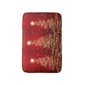 Tapis De Bain Arbres de scintillement de Noël élégant rouges (Devant (Vertical))