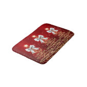 Tapis De Bain Arbres scintillants de Noël Rouge Or Argent Nœud (Angle)