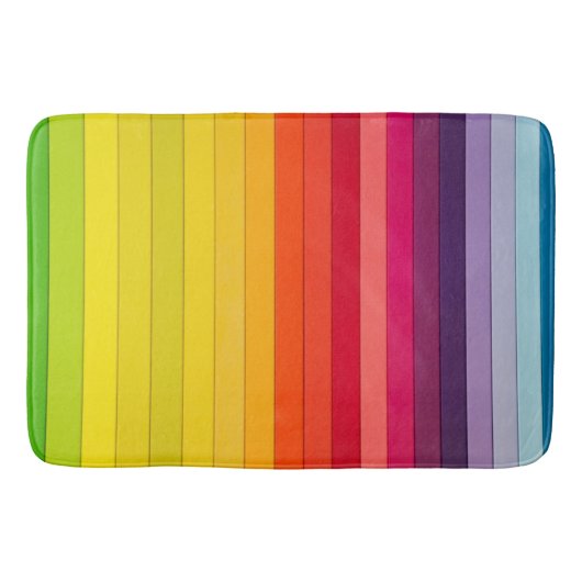 Tapis De Bain Arc-en-ciel à bandes multiples (Devant)