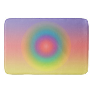 Tapis De Bain Arc-en-ciel coloré Espace cercle concentré