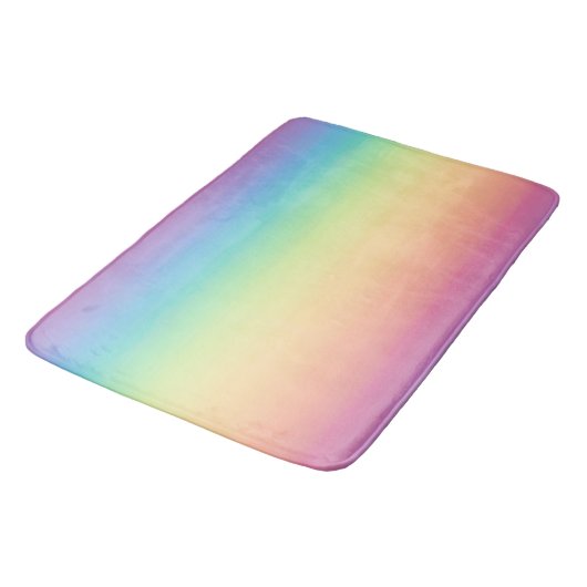 Tapis De Bain Arc-en-ciel en pastel Ombre (Angle)