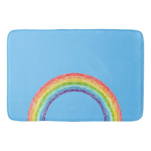 Tapis De Bain Arc en ciel et ciel bleu