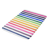 Tapis De Bain Arc-en-ciel et rayures blanches (Angle)