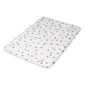 Tapis De Bain Arc-en-ciel pois en blanc (Angle)