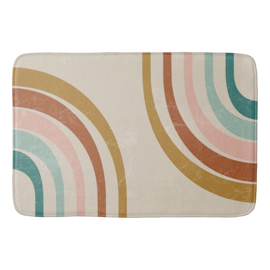 Tapis de bain arc-en-ciel rétro (Devant)