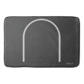 Tapis De Bain Architectural Gris Charbon Sourd Arch Moderne Spa (Devant)