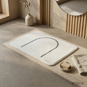 Tapis De Bain Architectural Off-White Fine Line Japandi Minimali