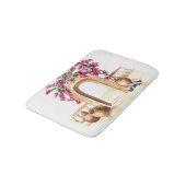 Tapis De Bain Architecture méditerranéenne, fleurs, aquarelle, h (Angle)