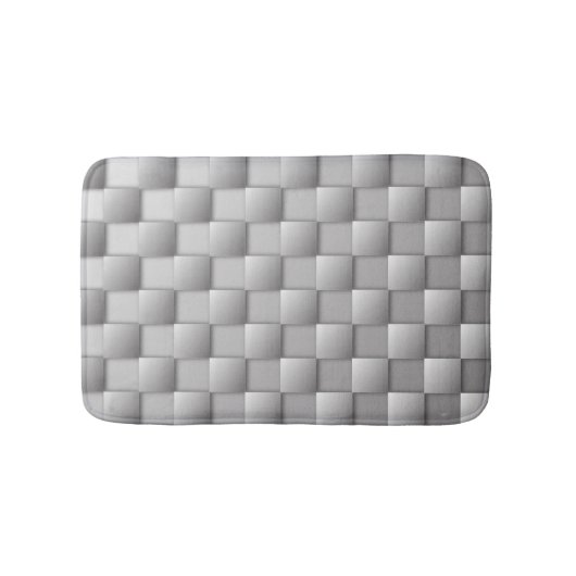 Tapis De Bain Argent Checkers Bath Mat (Devant)