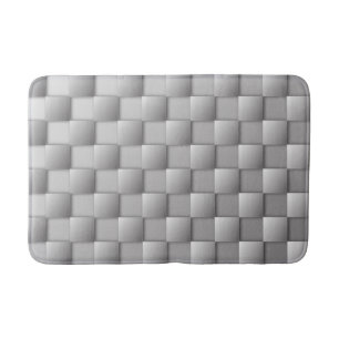 Tapis De Bain Argent Checkers Bath Mat