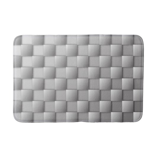 Tapis De Bain Argent Checkers Bath Mat (Devant)