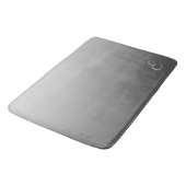 Tapis De Bain Argent élégant de gradient avec le monogramme fait (Angle)