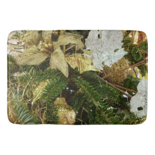 Tapis De Bain Argent et or Noël Arbre II