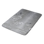 Tapis De Bain Argent Reindeer & Snowflakes (Angle)