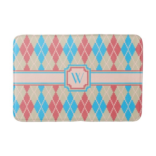 Tapis de bain Argyle à la plage (Devant)