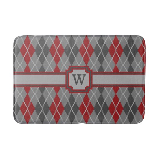Tapis de Bain Argyle Cendres et Braises (Devant)