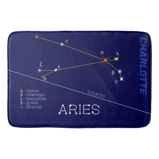 Tapis De Bain Aries de Zodiac Constellation (Devant)